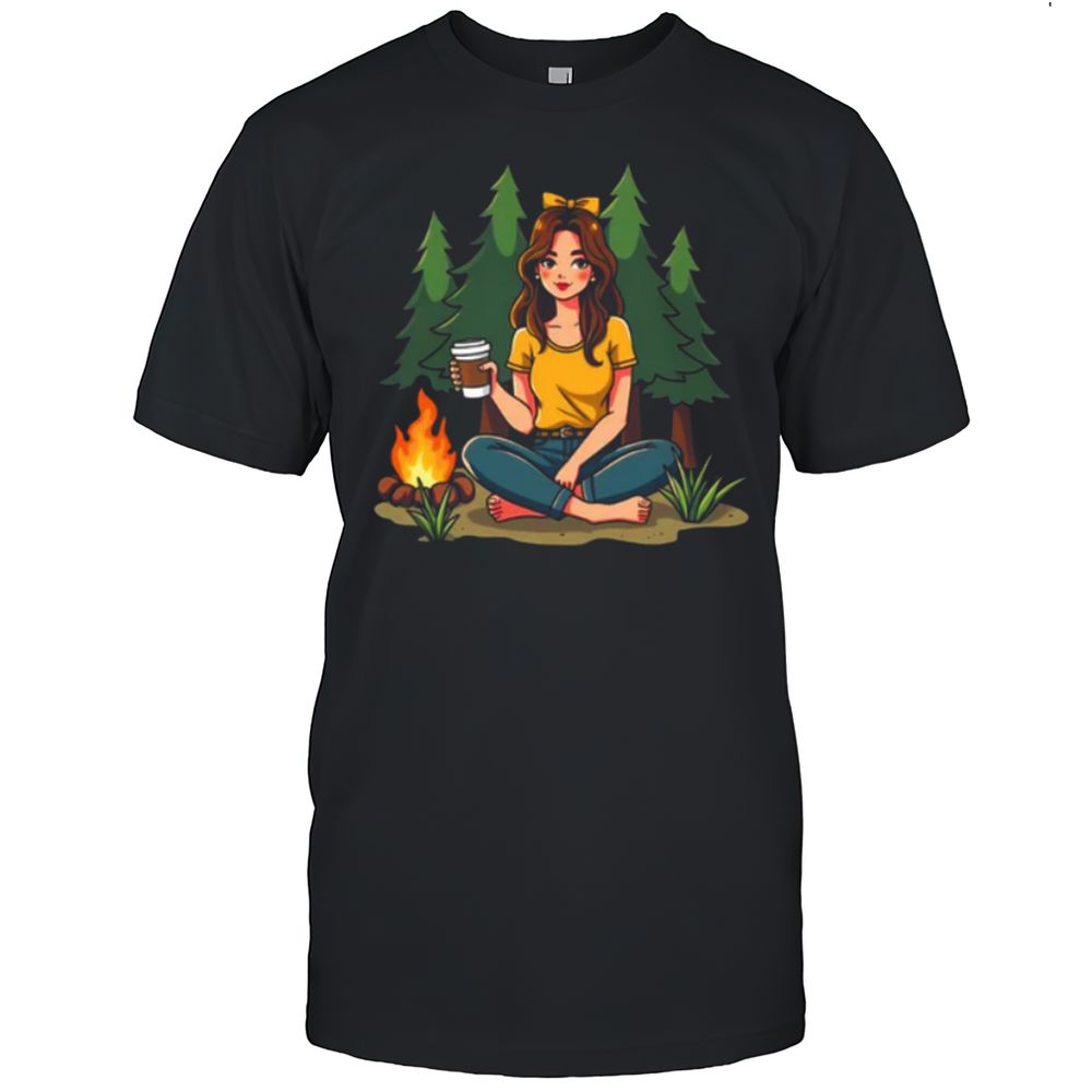 Barefoot Camping Girl T-Shirt